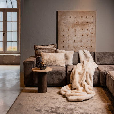 Linde Offwhite Faux Fur Kussen Rechthoekig by PTMD