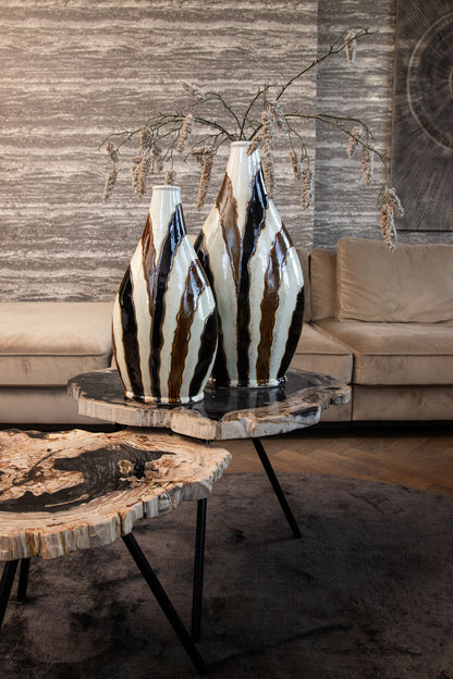 Evelin Keramische Vaas Met Lijnen L - depauwwonen