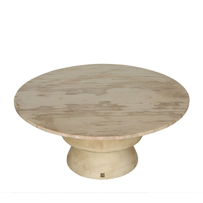 Salontafel Callain Mangohout en Marmer - depauwwonen