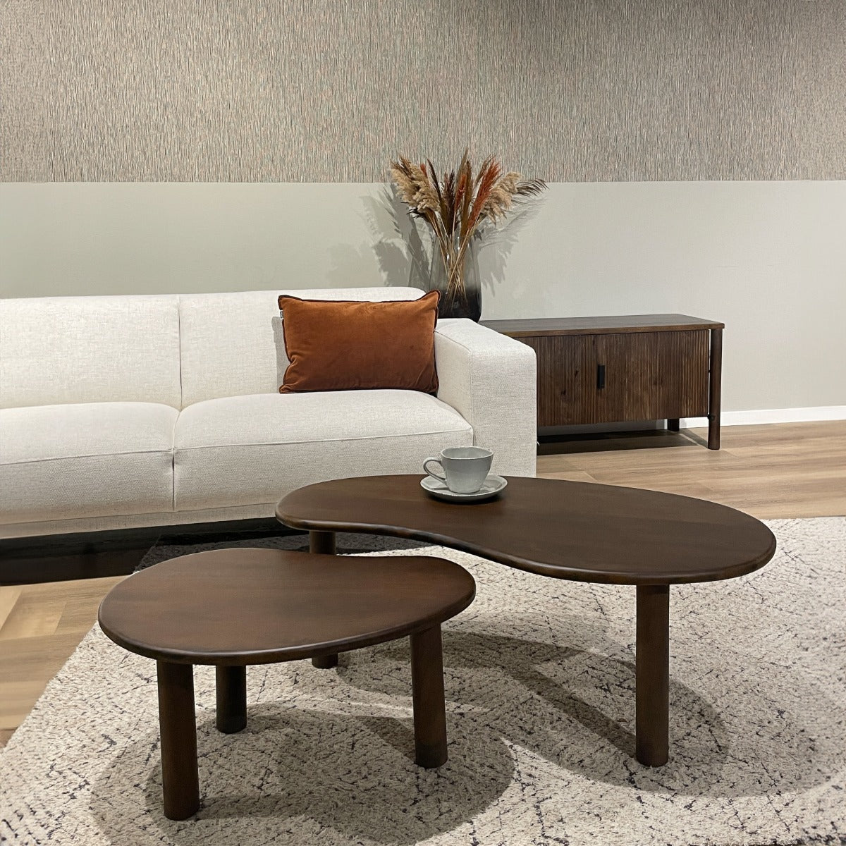 Salontafel Brix Nubi Bruin Set van 2