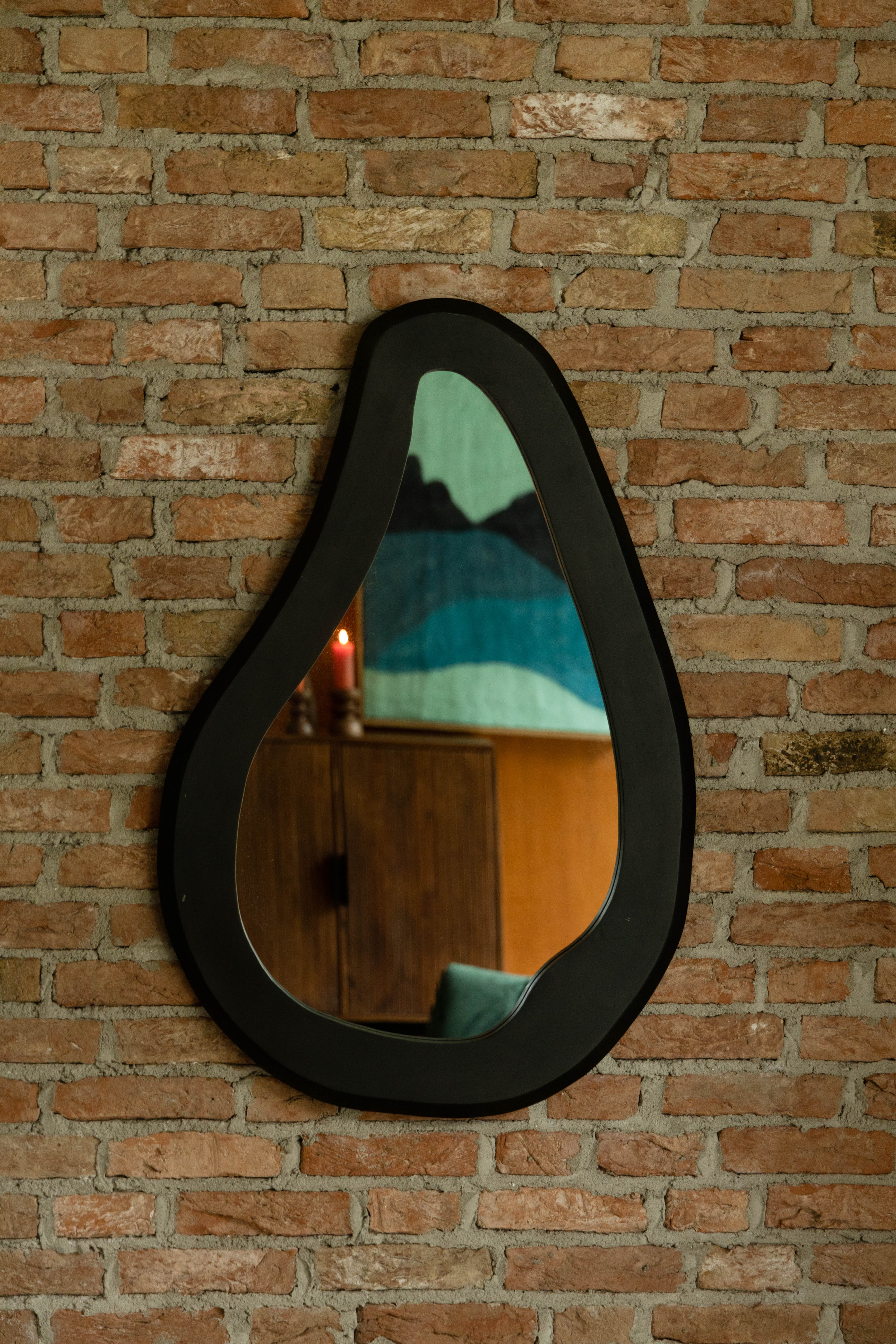 Mirror Aren Wood Black L