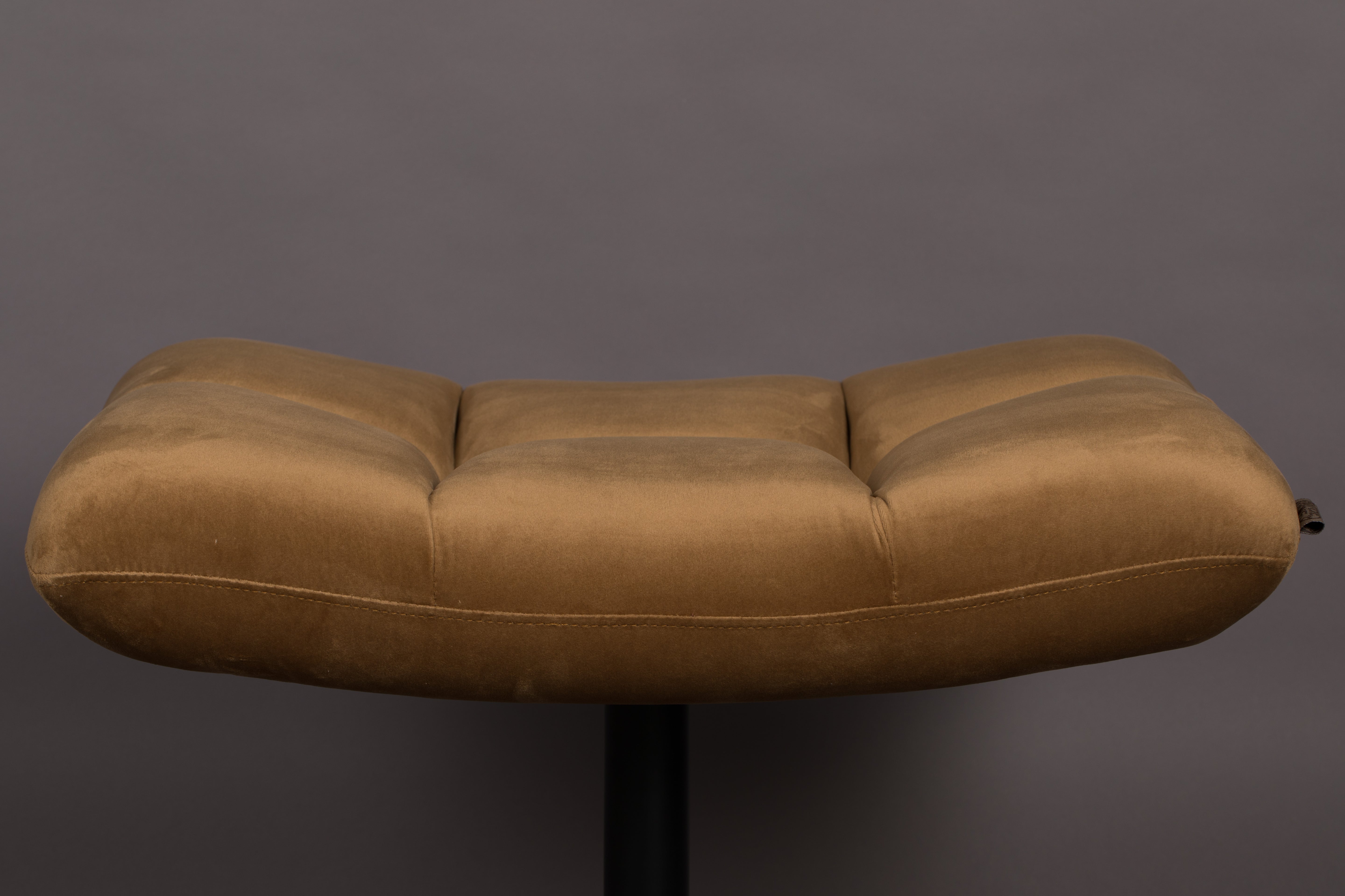 Hocker Bar Velvet Golden Brown