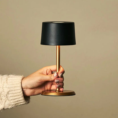Tafellamp oplaadbaar David Zwart & Goud 2 op 1 met verstelbare hoogte