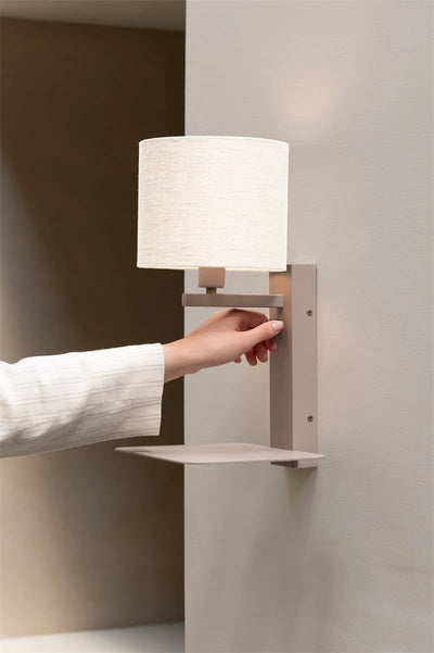 Wandlamp Florence met witte kap Ø18 x 15cm by it's about RoMi