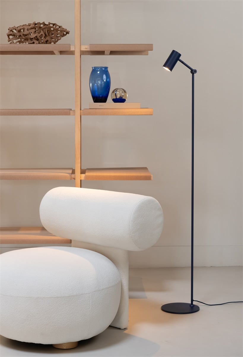 Vloerlamp Montreux, donker blauw