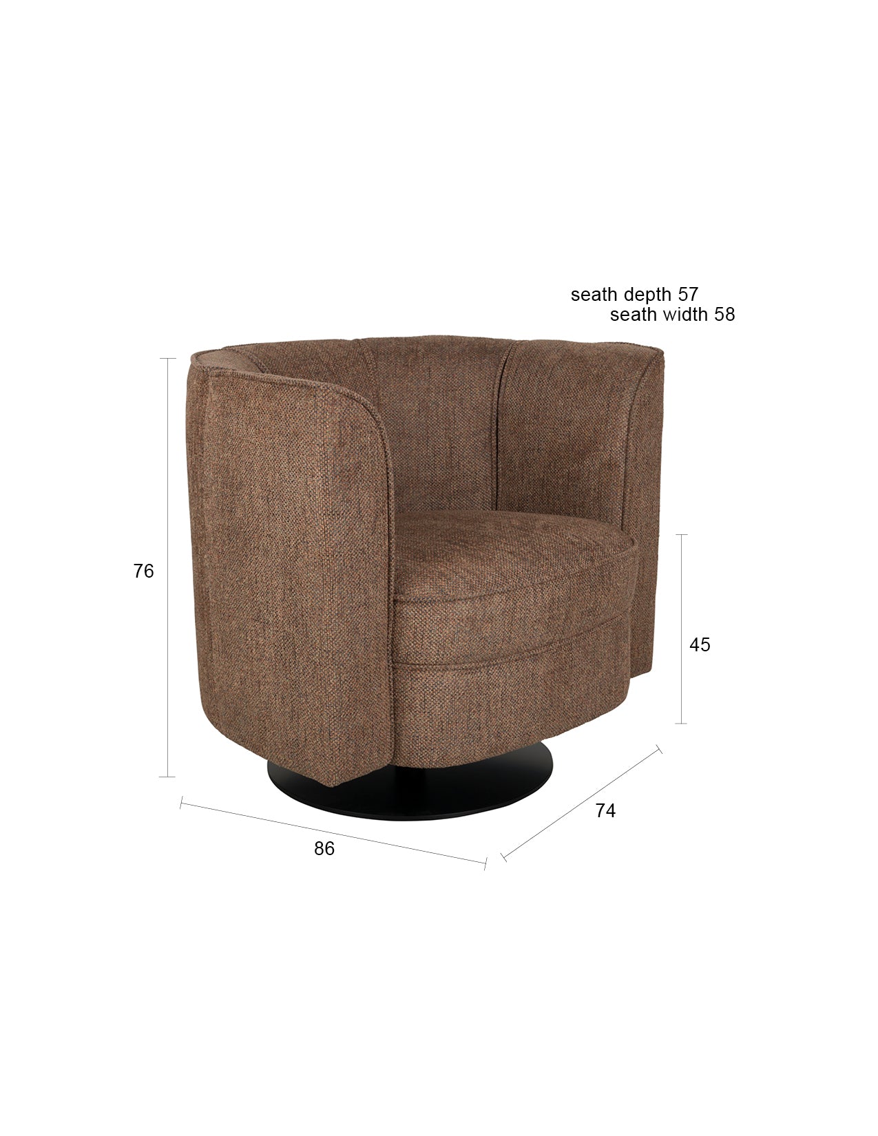 Fauteuil Flower Brown by Dutchbone