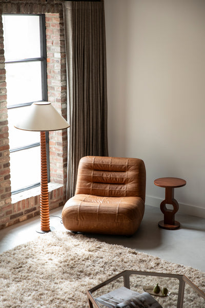 Fauteuil Wyatt Wax Leather Cognac by Dutchbone
