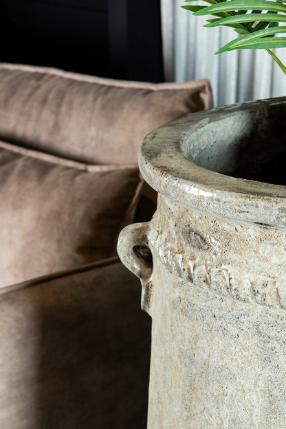 Tony Grey grote keramische pot ronde hoog - depauwwonen