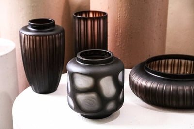 Azize Groene vaas van geslepen glas S by PTMD