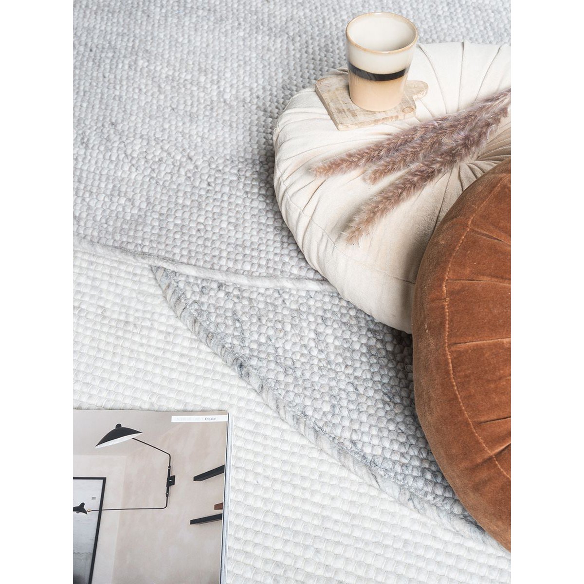 Vloerkleed Pebbel Beige  - Rond ø160 cm