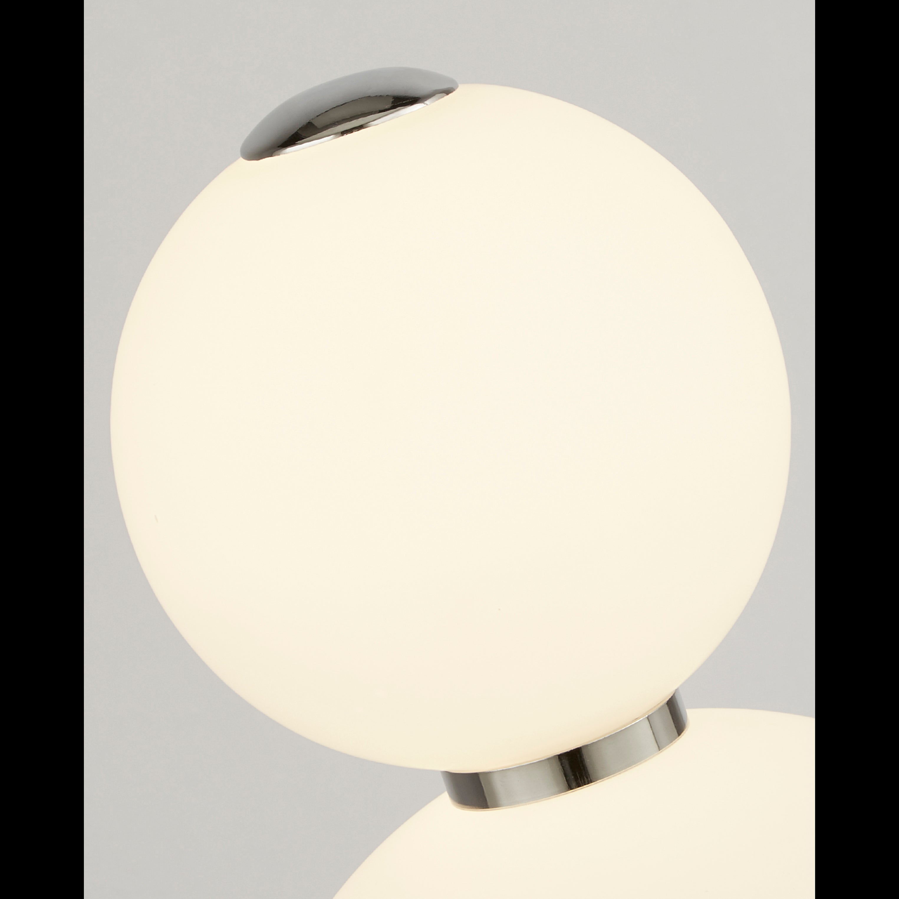 Snowball  2Lt Wall Light - Chrome Metal & Opal Glass