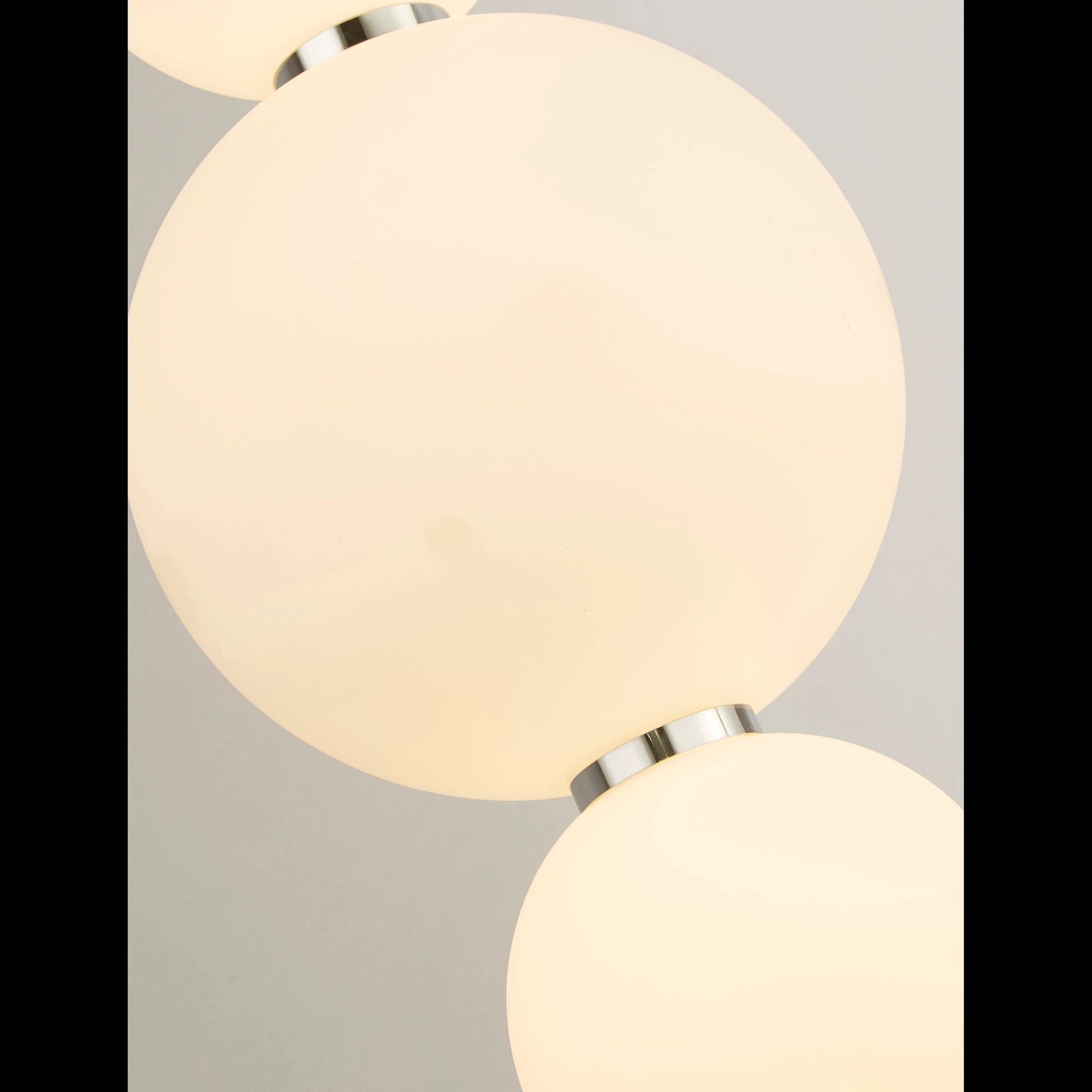 Hanglamp Snowball 3Lt - Chrome Metal & Opal Glass by Searchlight