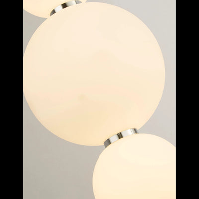 Hanglamp Snowball 3Lt - Chrome Metal & Opal Glass by Searchlight