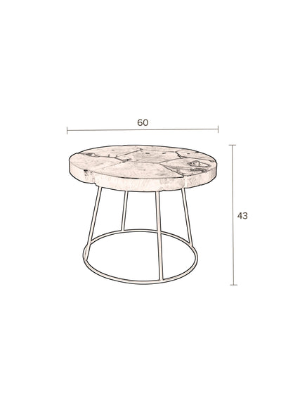 Bijzettafel Kraton Chocolate Black L by Dutchbone