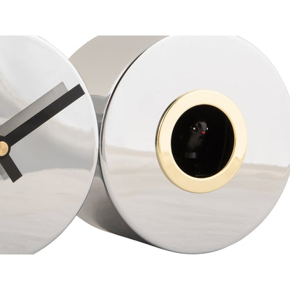 Wandklok Duo Koekoek Zilver