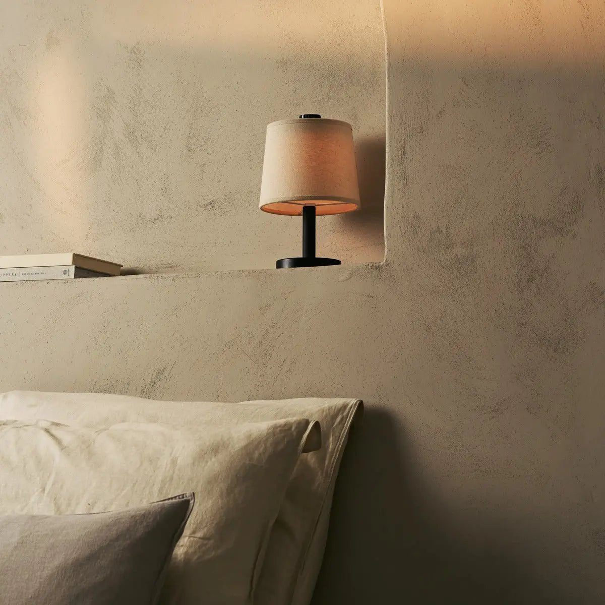 Tafellamp oplaadbaar Rover zwart hout