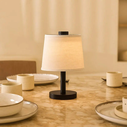 Tafellamp oplaadbaar Rover zwart hout