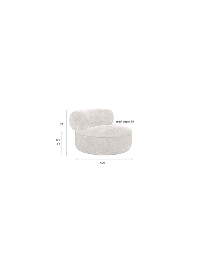 Fauteuil Tilbury Natural Beige by Dutchbone