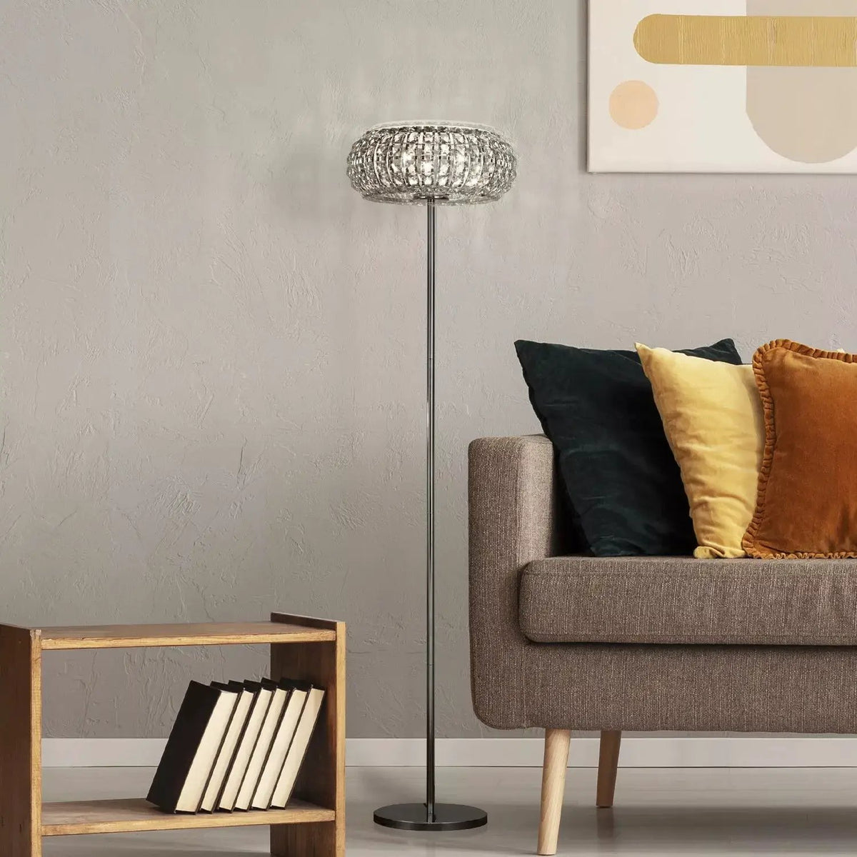 Vloerlamp Marilyn 3-lichts - Chrome and Clear by Searchlight