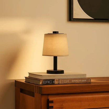 Tafellamp oplaadbaar Rover zwart hout