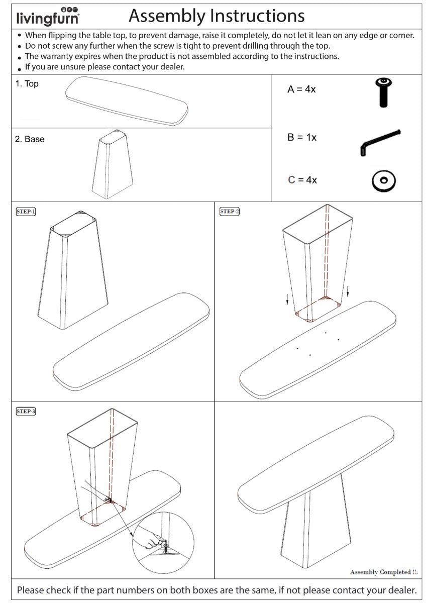 Wandtafel Brix Marron 140 cm