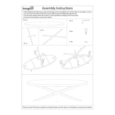 Eettafel Kala Ovaal Spin 210 cm by Livingfurn