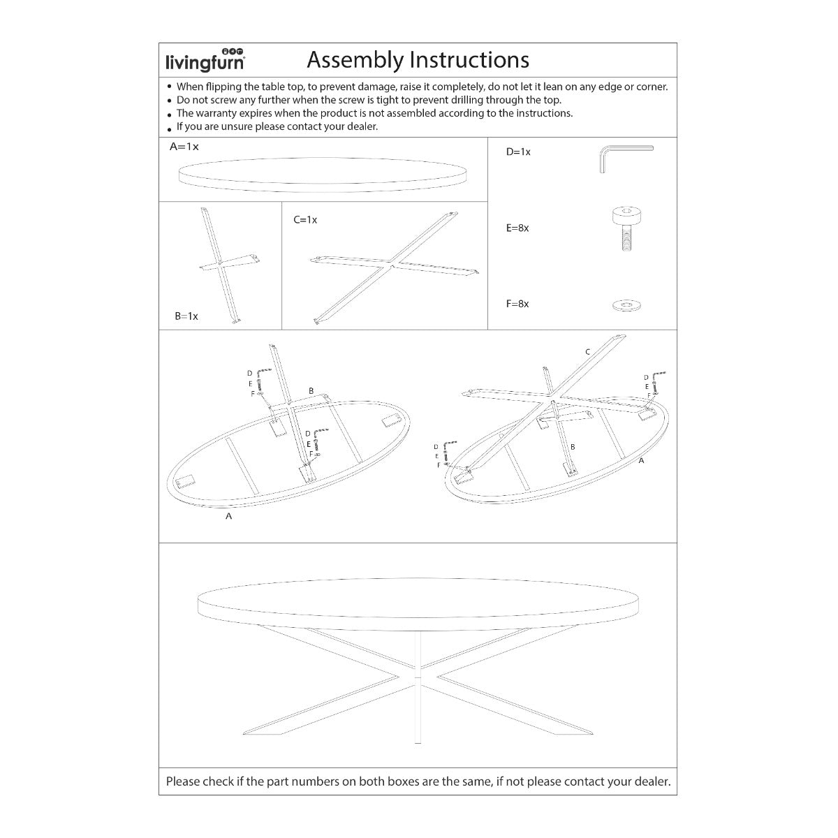 Eettafel Kala Ovaal Spin 240 cm