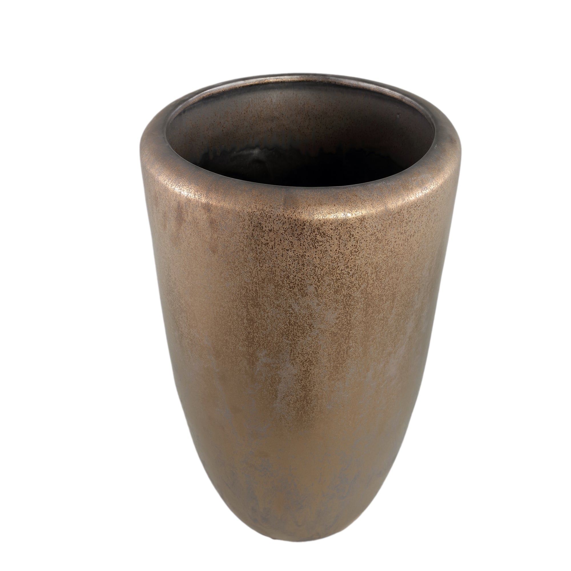 Kyleigh Bronzen Ronde Keramische Pot Hoog XL