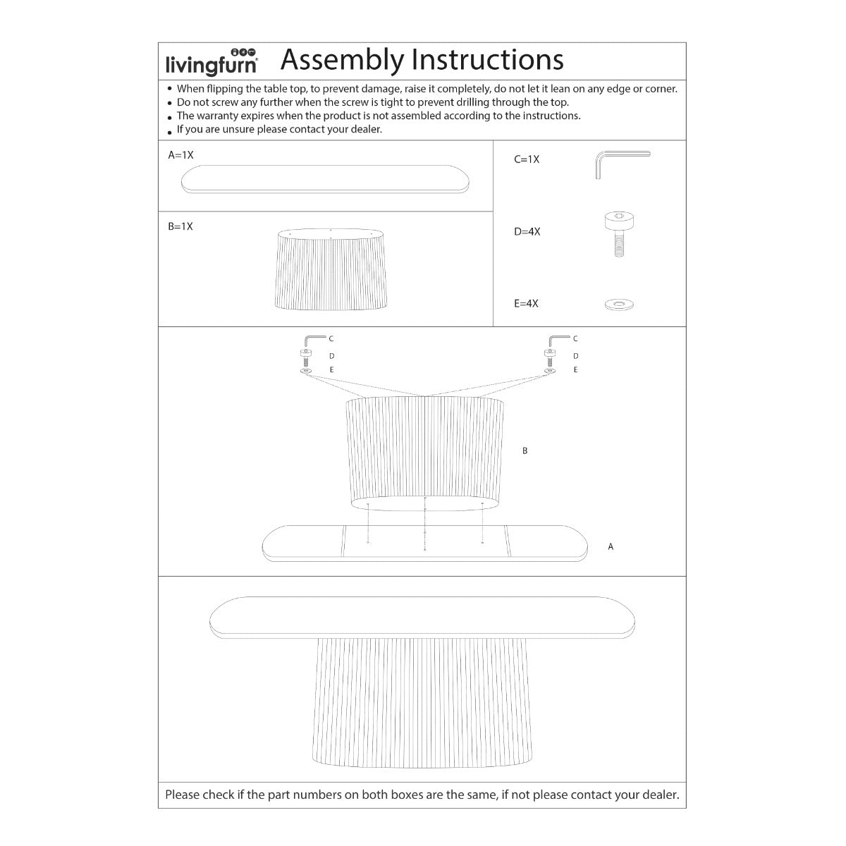 Wandtafel Patrice 140cm