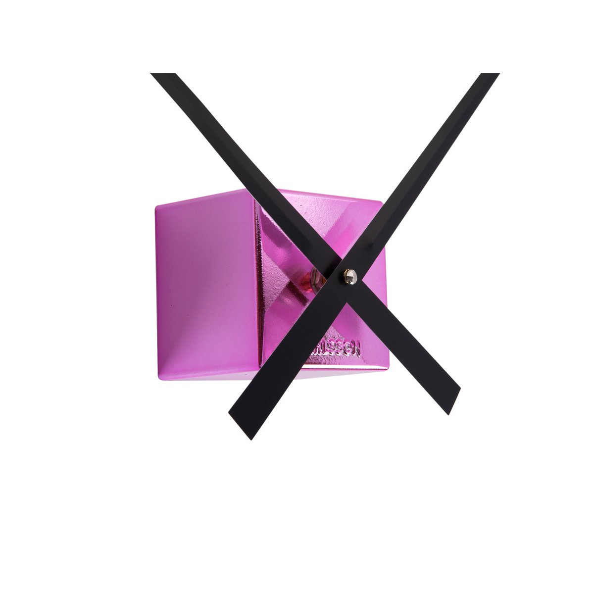 Wandklok DIY Kubiek Metallic Roze