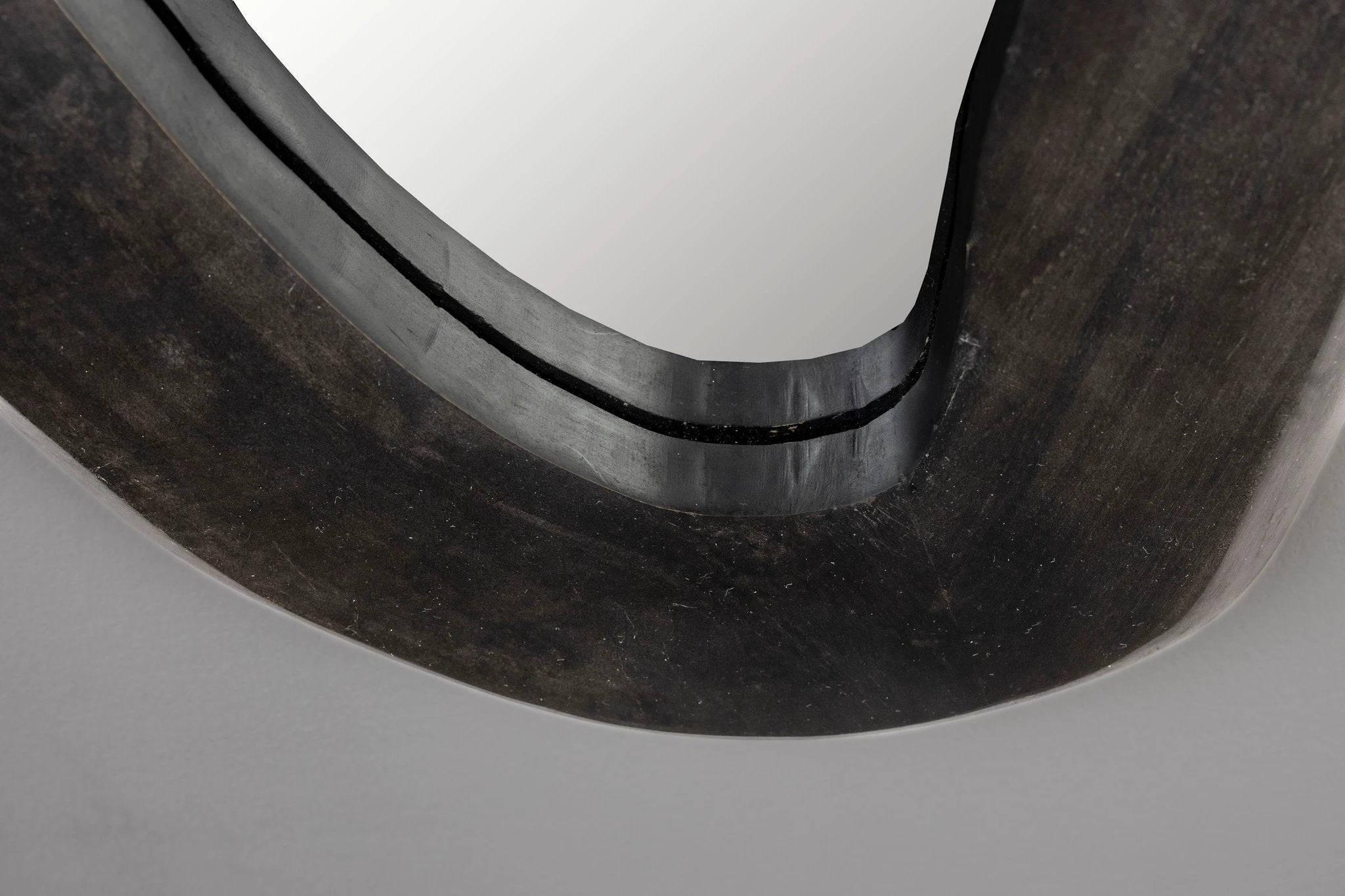 Spiegel Aren Wood Black L by Dutchbone