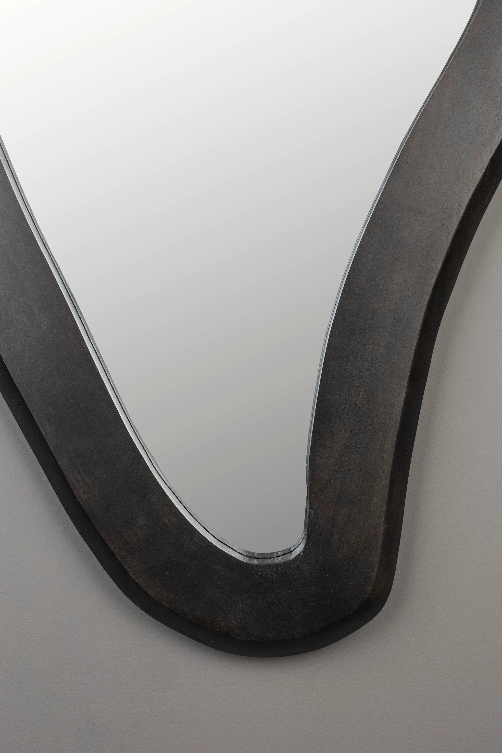 Spiegel Aren Wood Black L by Dutchbone