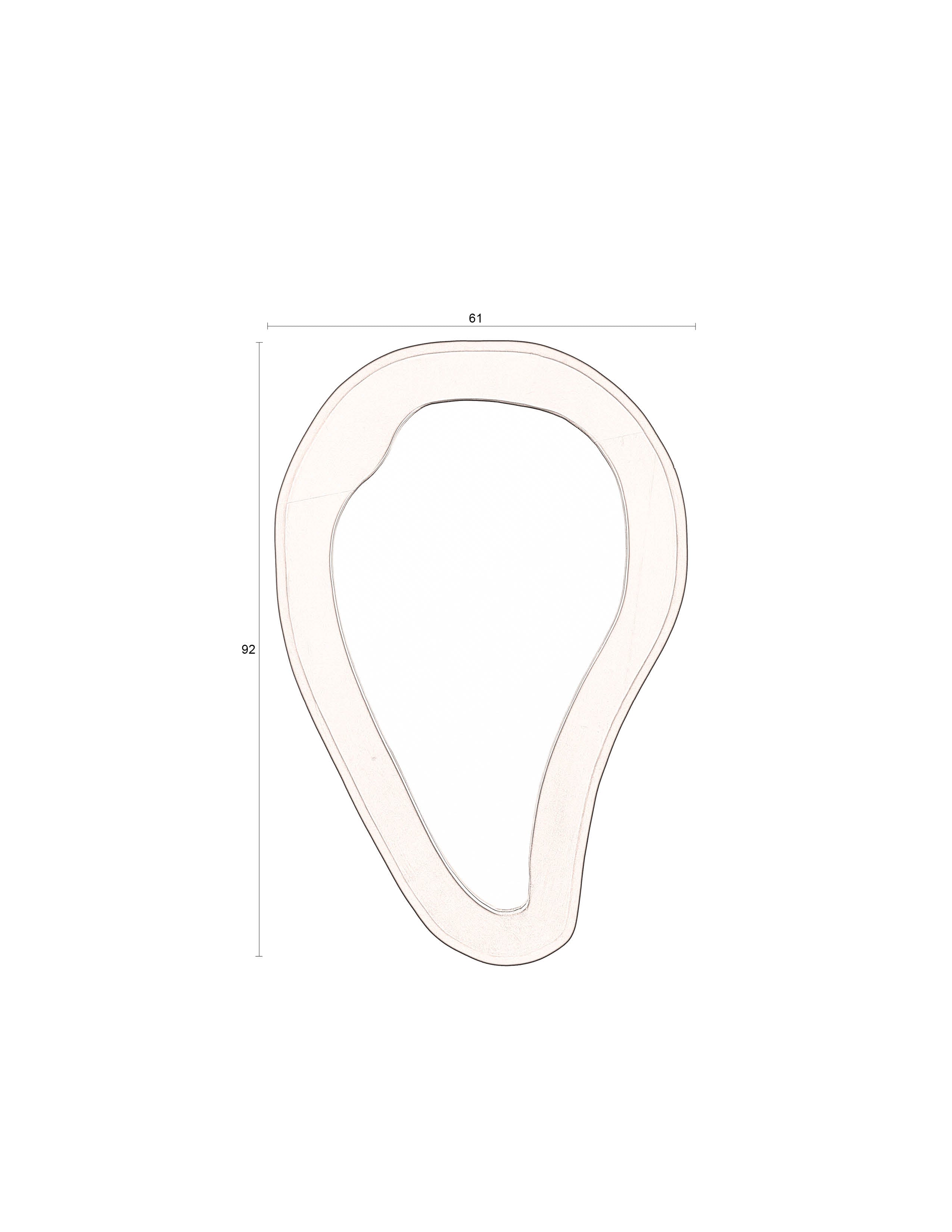 Mirror Aren Wood Black L