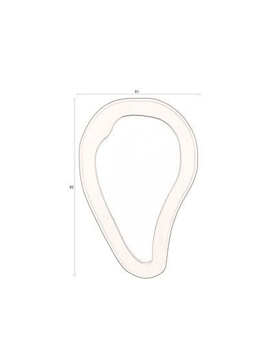 Spiegel Aren Wood Black L by Dutchbone