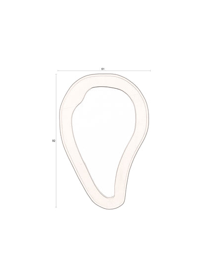 Mirror Aren Wood Black L