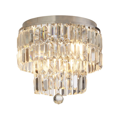 Plafondlamp Empire 4Lt - Chrome Metal & Clear Crystal by Searchlight