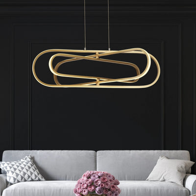 Hanglamp Clip Pendant - Gold Metal by Searchlight
