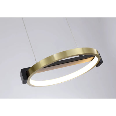 Hanglamp Aerial 3Lt LED, Gold and Black Metal by Searchlight