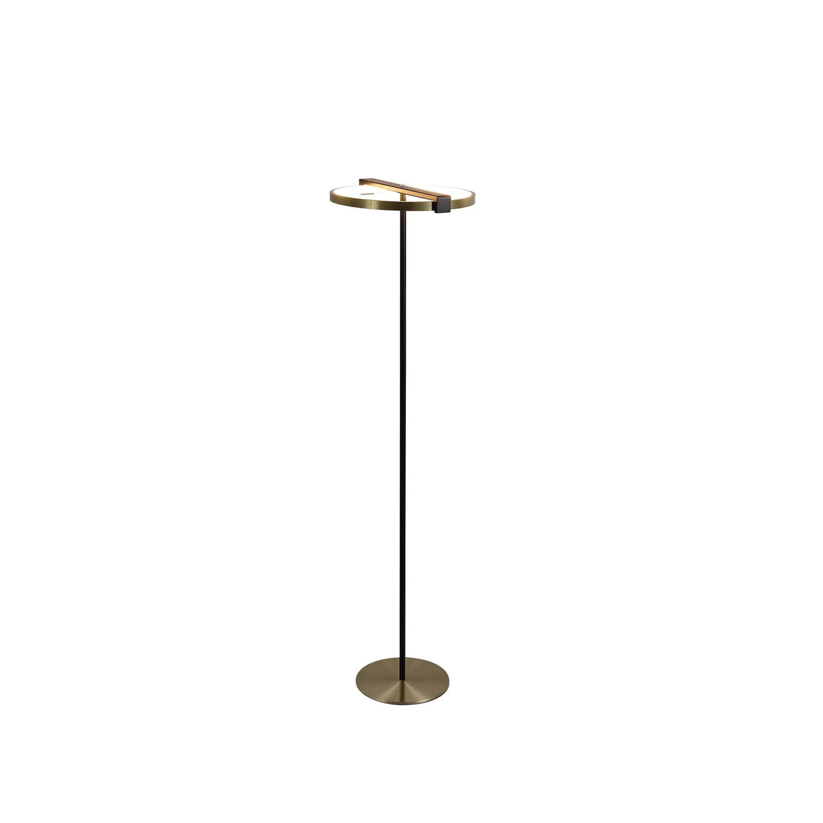 Vloerlamp Aerial - Satin Brass and Black by Searchlight