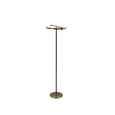 Vloerlamp Aerial - Satin Brass and Black by Searchlight