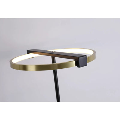 Vloerlamp Aerial - Satin Brass and Black by Searchlight