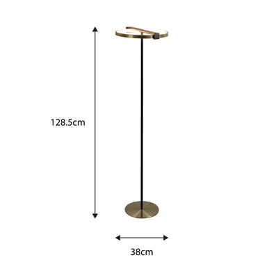 Vloerlamp Aerial - Satin Brass and Black by Searchlight