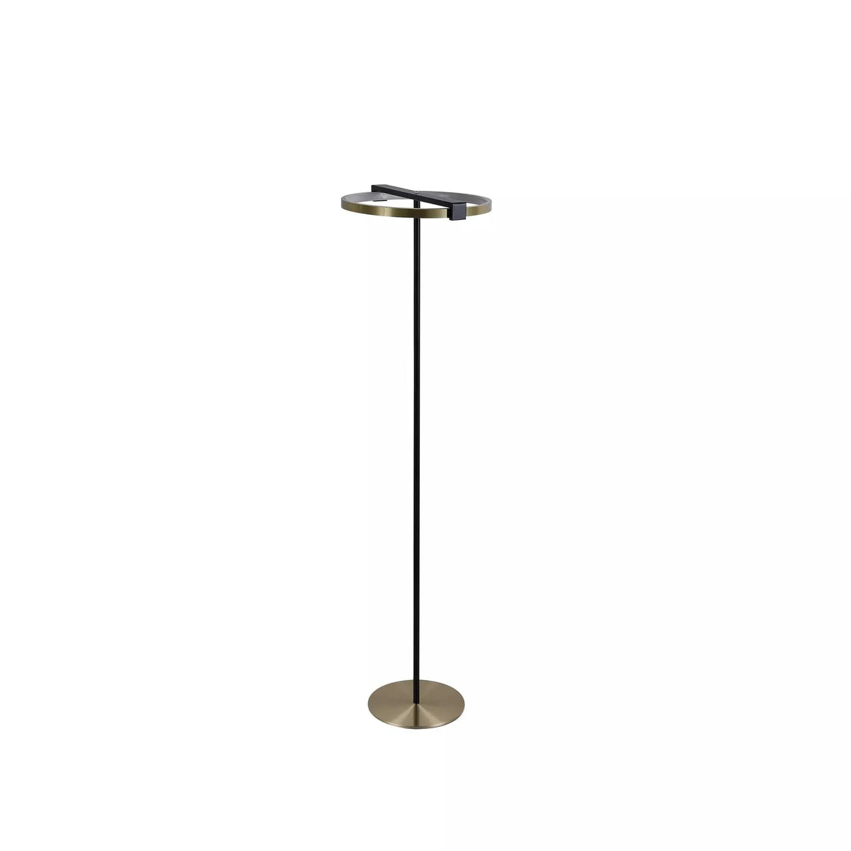 Vloerlamp Aerial - Satin Brass and Black by Searchlight