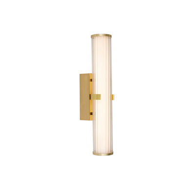 Wandlamp Clamp - Gold Metal, Ribbed Clear & Opal Diffuser by Searchlight