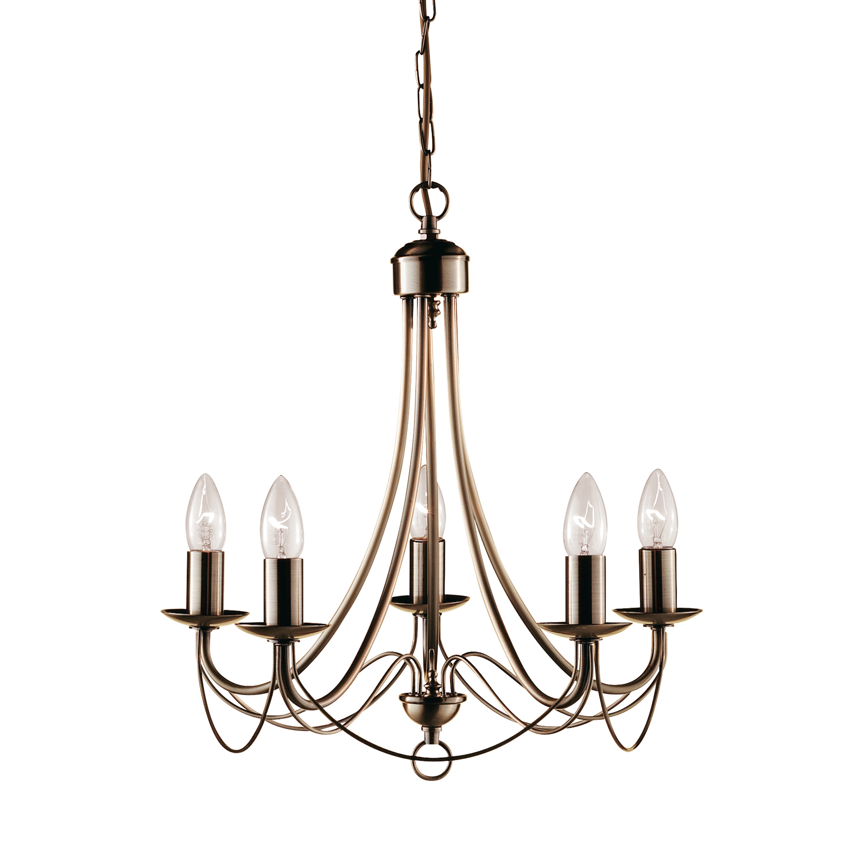 Maypole 5Lt Pendant - Antique Brass Metal