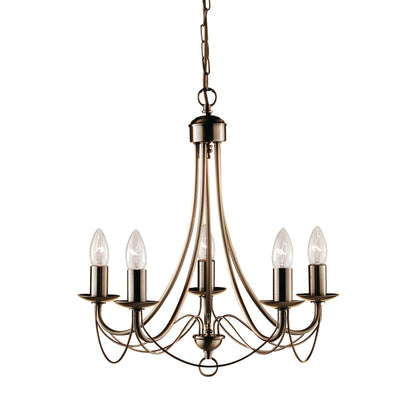 Maypole 5Lt Pendant - Antique Brass Metal