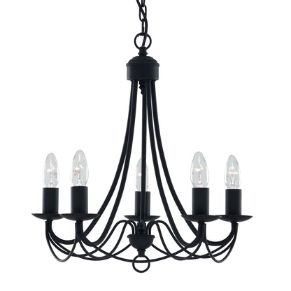 Maypole 5Lt Pendant - Black Metal