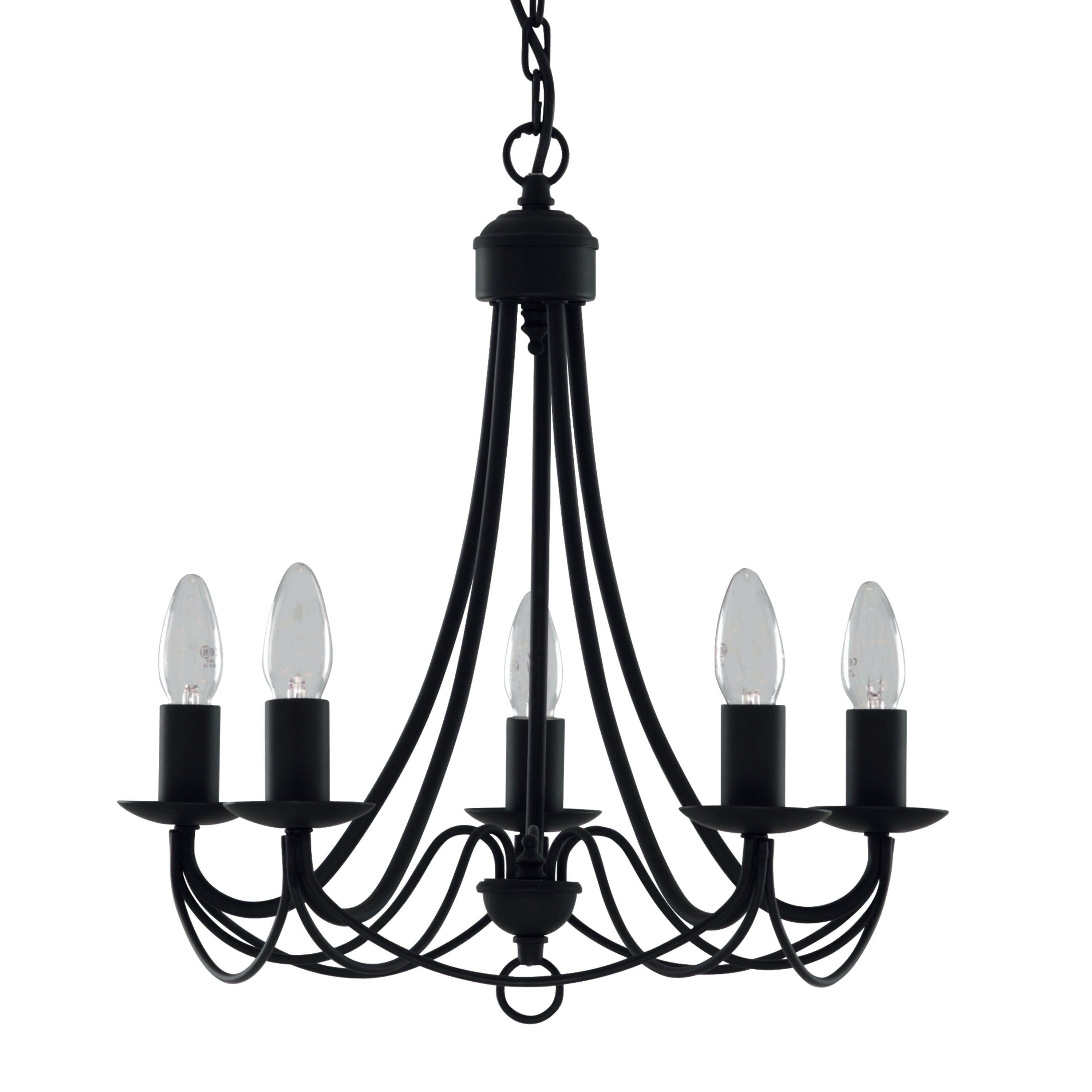 Maypole 5Lt Pendant - Black Metal