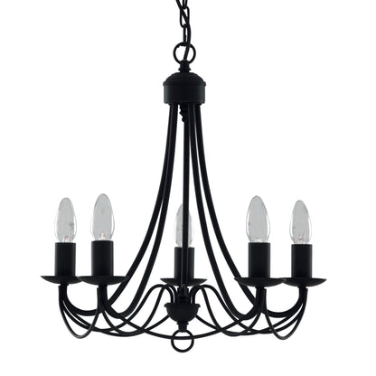 Maypole 5Lt Pendant - Black Metal