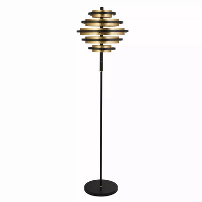 Vloerlamp Hive - Matt Black, Gold and Polished Brass by Searchlight
